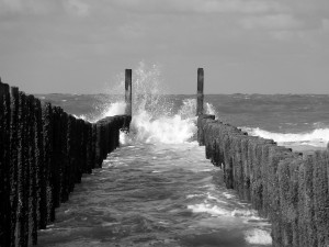 Beach Black and White